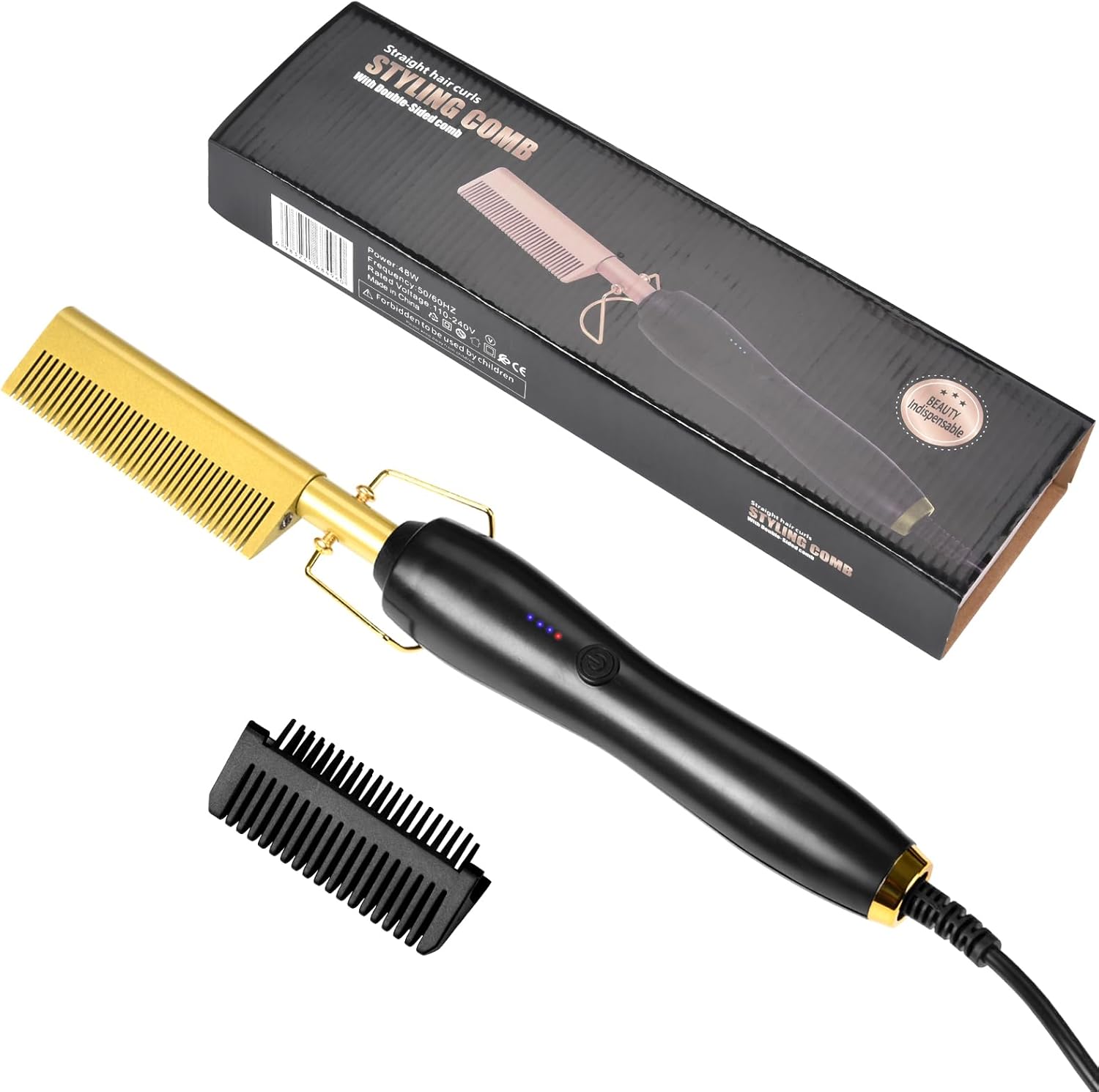 2-in-1 Hot Comb Straightener