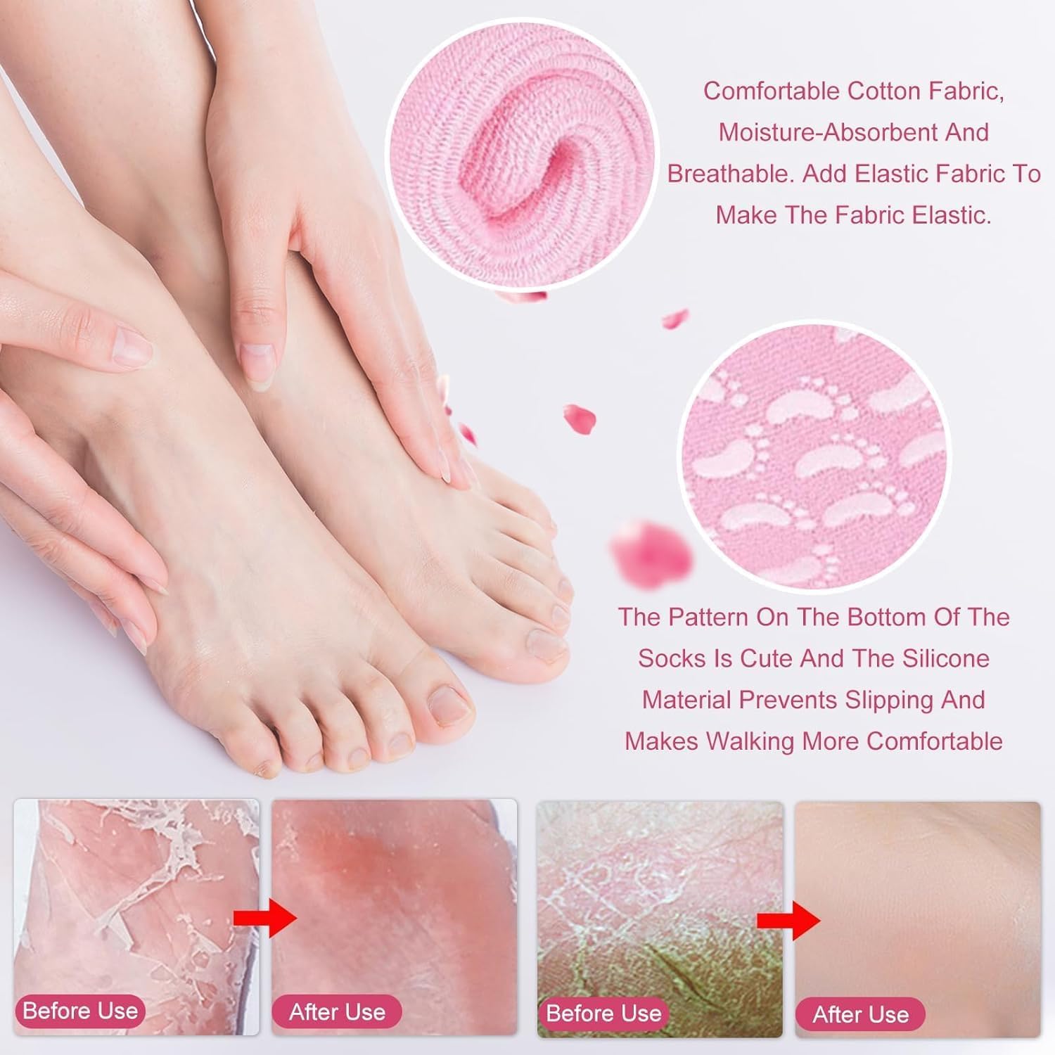 Silicone Moisturizing Socks