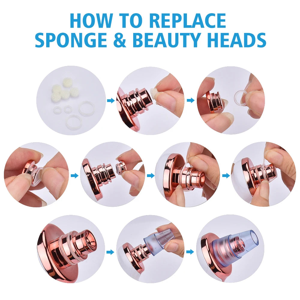 Vacuum Blackhead Removal Facial Cleansing Black Spots Suction Acne Pimple Remover Beauty Instrument USB Charge Skincare Tools