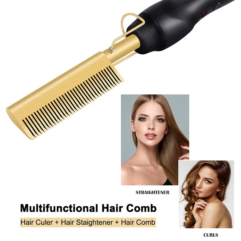 2-in-1 Hot Comb Straightener