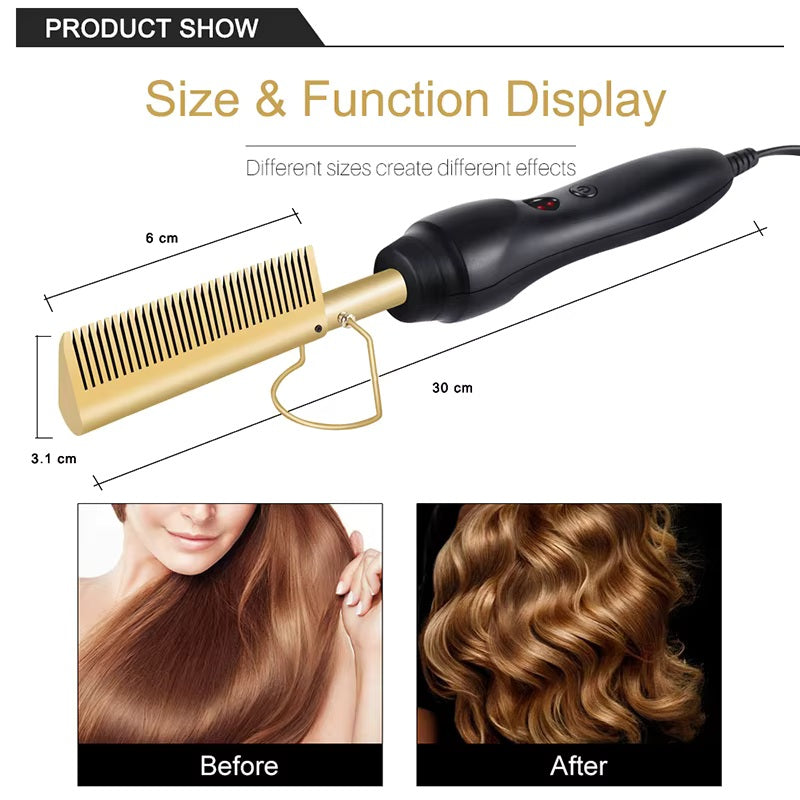 2-in-1 Hot Comb Straightener