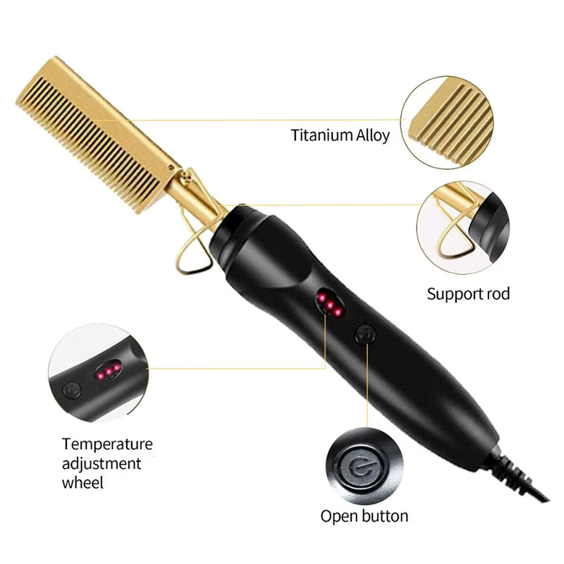 2-in-1 Hot Comb Straightener